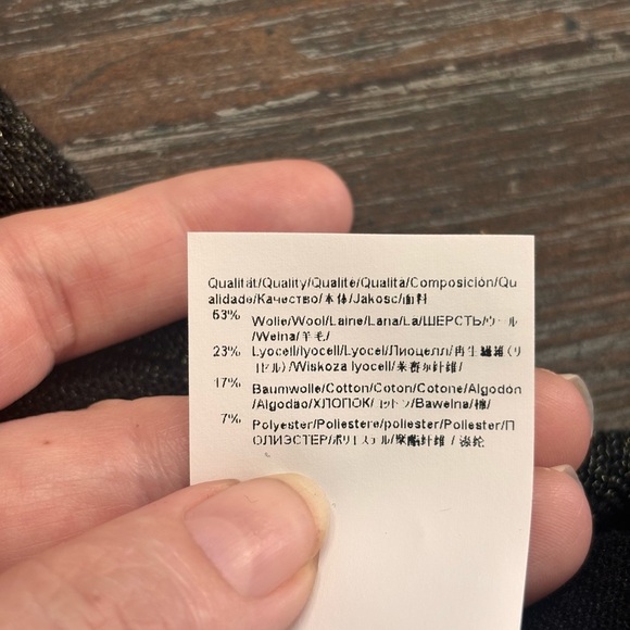 NWT Boss by Hugo Boss Black V-Neck Sweater with Ribbed Cuffs XL - Picture 11 of 12